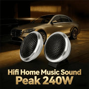 1-Inch 240W 4-Ohm Silk-Dome Car Audio Tweeters