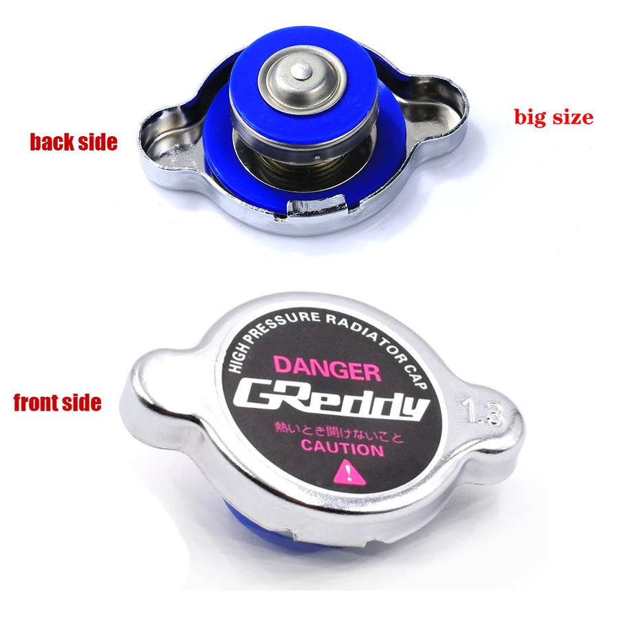 GReddy-Style 1.3 kg/cm² Silver High-Pressure Radiator Cap