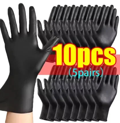 Black Disposable Work Gloves – 10 to 100 Pack