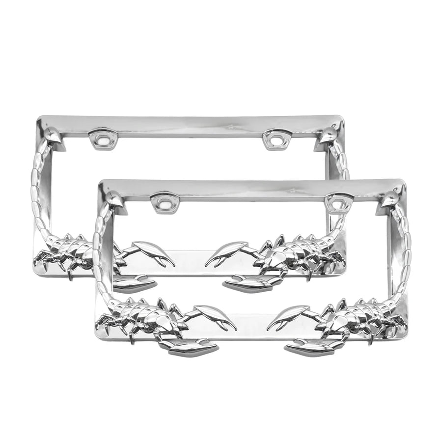 Scorpion-Design ABS License Plate Frames - Pair