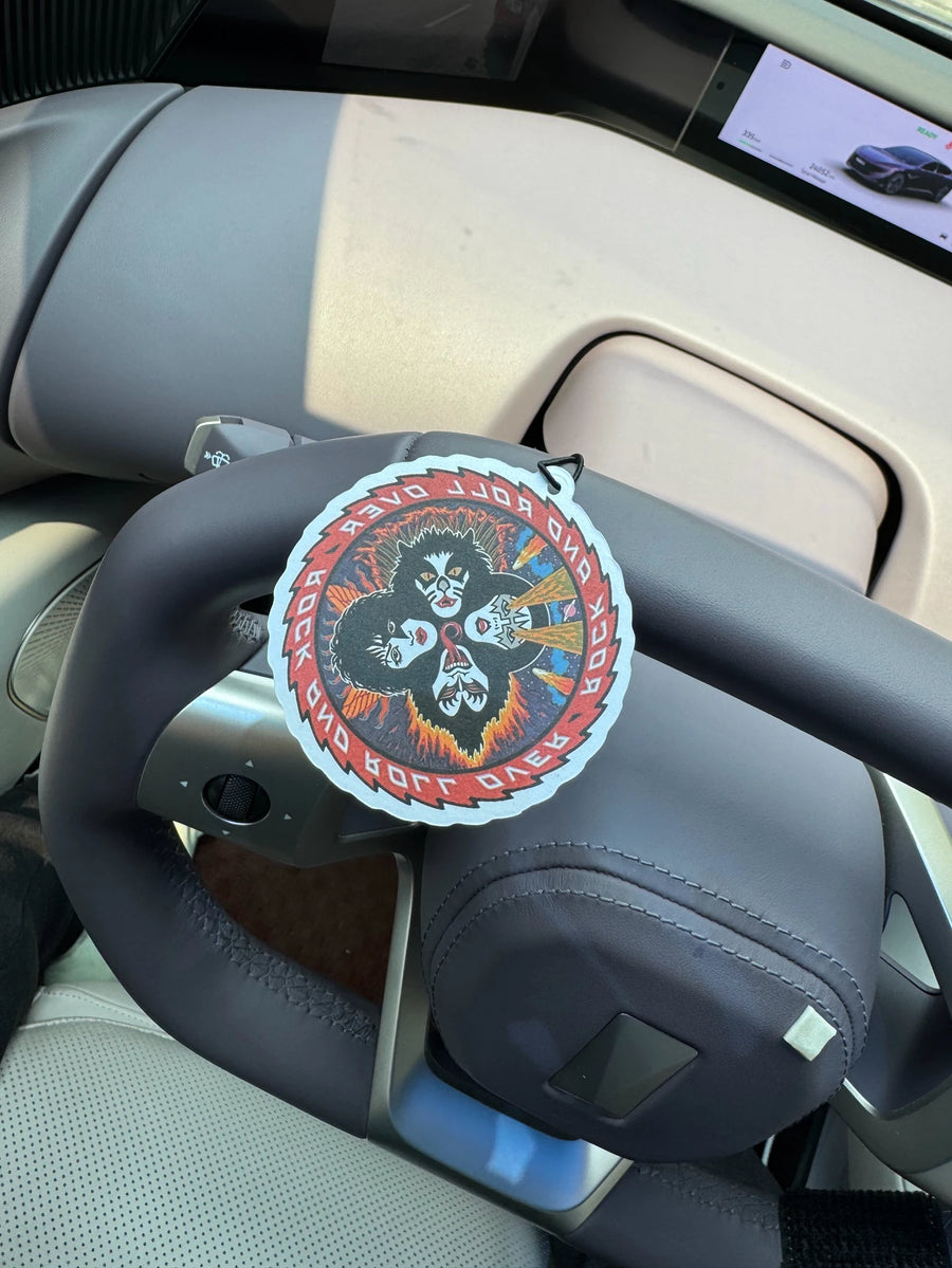 Vintage KISS Rock Band Rock And Roll Over Hanging Car Air Freshener