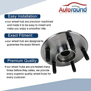 Pair Front Wheel Bearing and Hub Assembly Compatible with 2009-2010 Dodge Ram 1500, 2011 Ram 1500, 5 Lug W/ABS