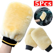 Double-Sided Plush Car Wash Mitts – 1, 2 or 5 Pack