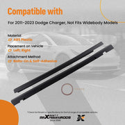 Black Side Skirt Extension Kit for 2011–2023 Dodge Charger