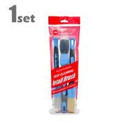 3-Piece Blue Car Interior Detailing Brush Set