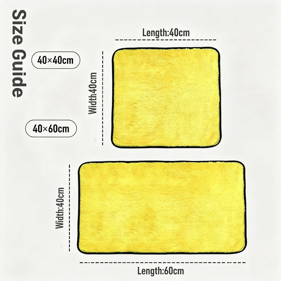 1000 GSM Microfiber Car Cleaning Towels