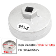 1/2-Inch Drive Aluminum Oil Filter Cap Wrench, 74-92mm Options