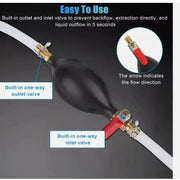 Manual Fluid Transfer Siphon Pump Set with Hose & Clamps