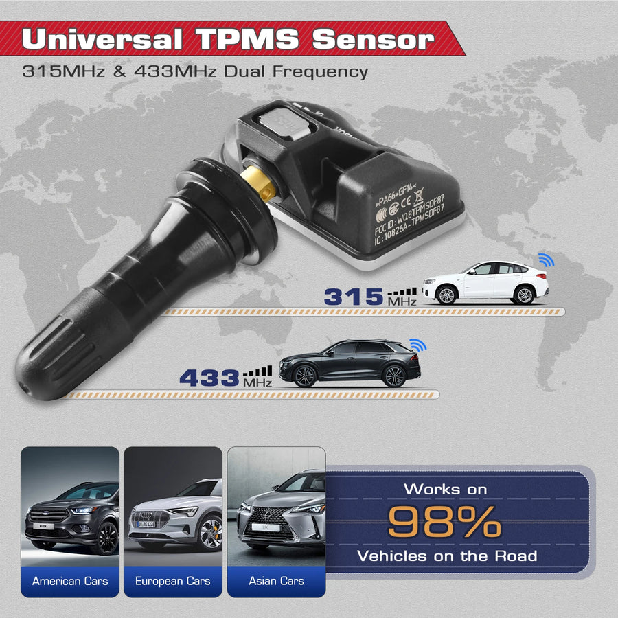Autel MX-Sensor 315MHz/433MHz Programmable TPMS Sensor