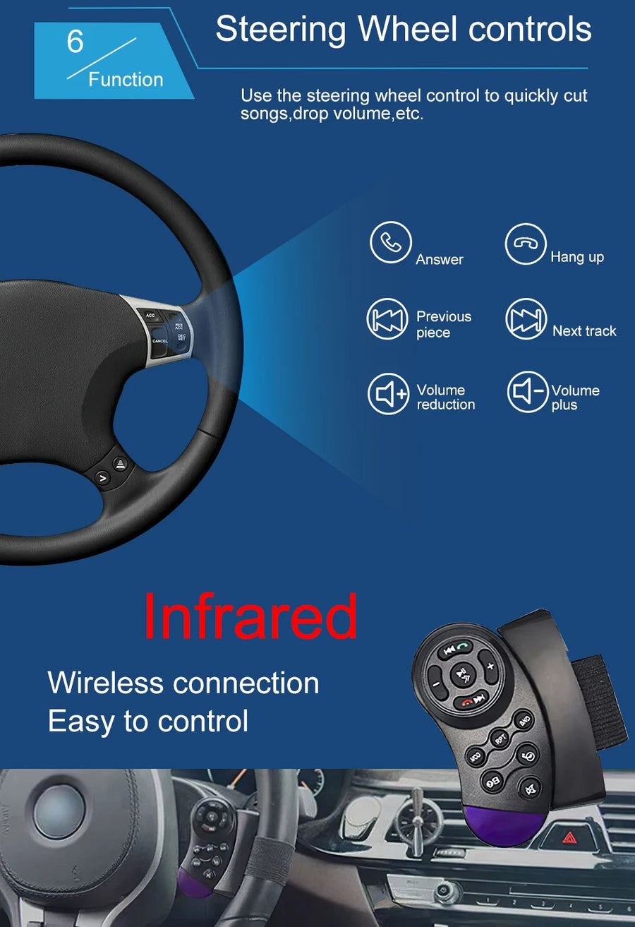 7-Inch 1-DIN CarPlay and Android Auto Car Stereo