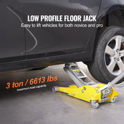 2/3-Ton Aluminum Hydraulic Racing Floor Jack with Dual-Piston Quick Lift
