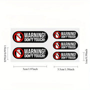 Warning “Don’t Touch” Waterproof Vinyl Decal Set – 3 Colors