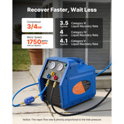 3/4 HP Portable Refrigerant Recovery Machine – A1/A2L