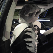 Dinosaur Skeleton Car Headrest Cover – Decorative Interior Seat Accessory