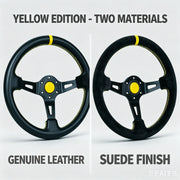 340 mm Deep-Dish Racing Steering Wheel – Leather or Suede