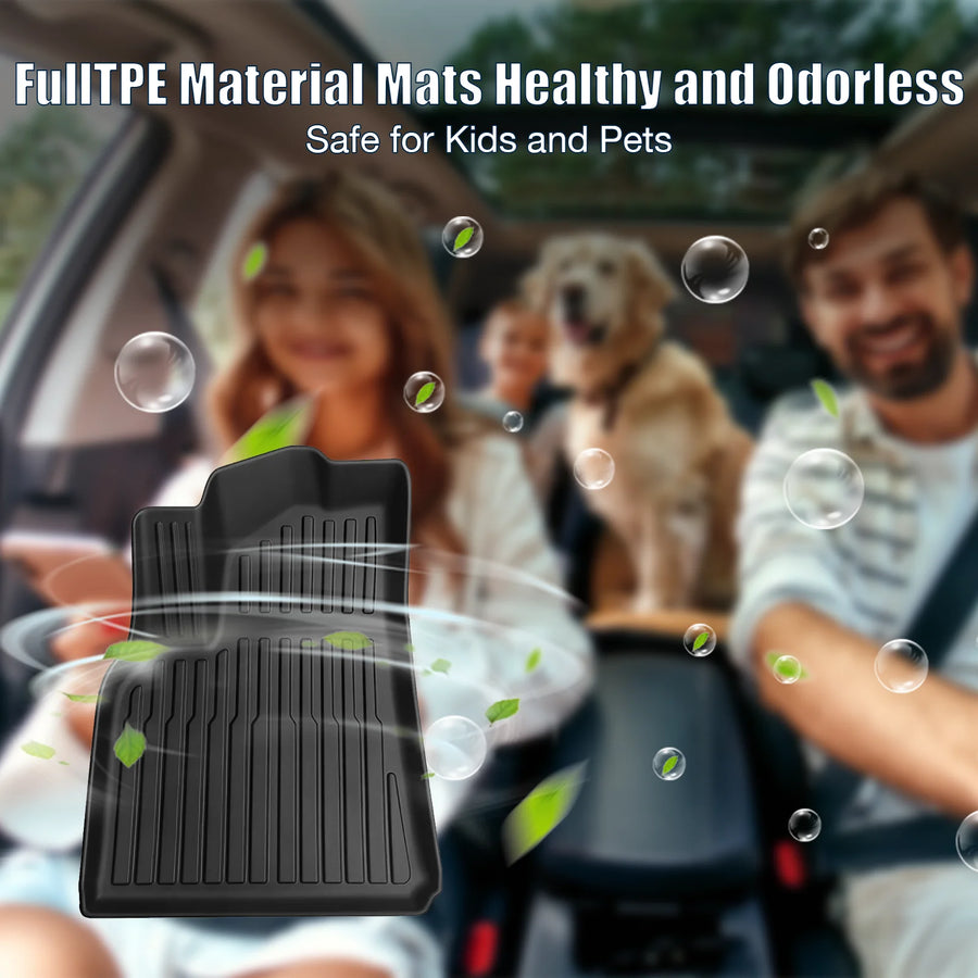All-Weather TPE Floor and Cargo Liners for 2021–2024 Tesla Model Y – 6 Pieces