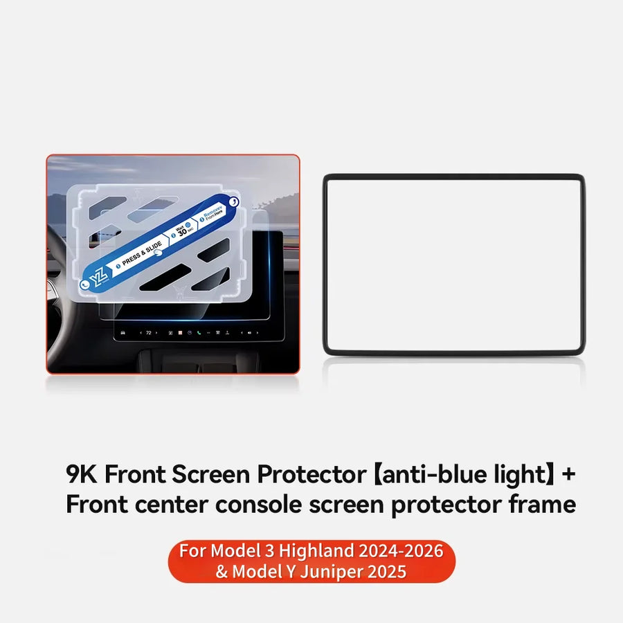 Rear Center Tempered-Glass Screen Protector for Tesla Model 3/Y Highland and Juniper