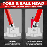 30-Piece Long-Arm Ball-End Hex and Torx Key Set