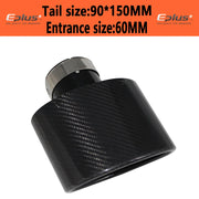 Universal Angled Oval Carbon-Fiber & Stainless Steel Exhaust Tip