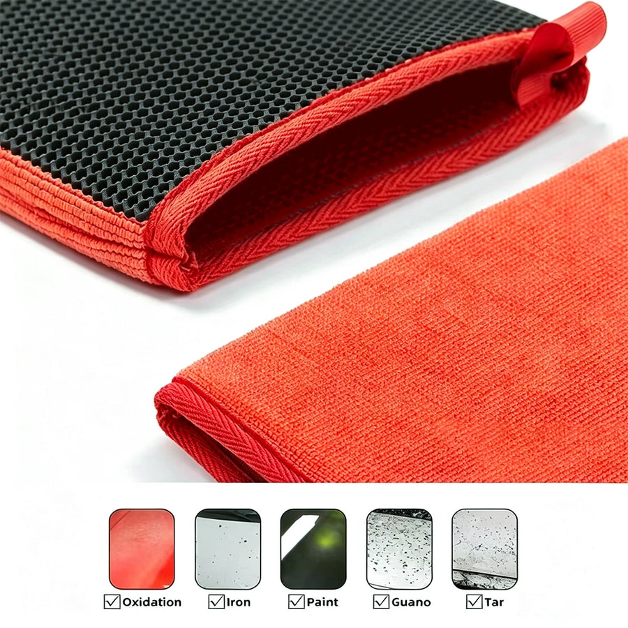 Honeycomb Clay Mitt for Car Paint Decontamination