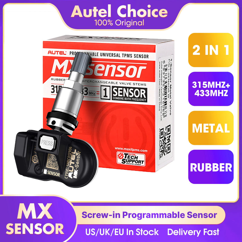 Autel MX-Sensor 315MHz/433MHz Programmable TPMS Sensor