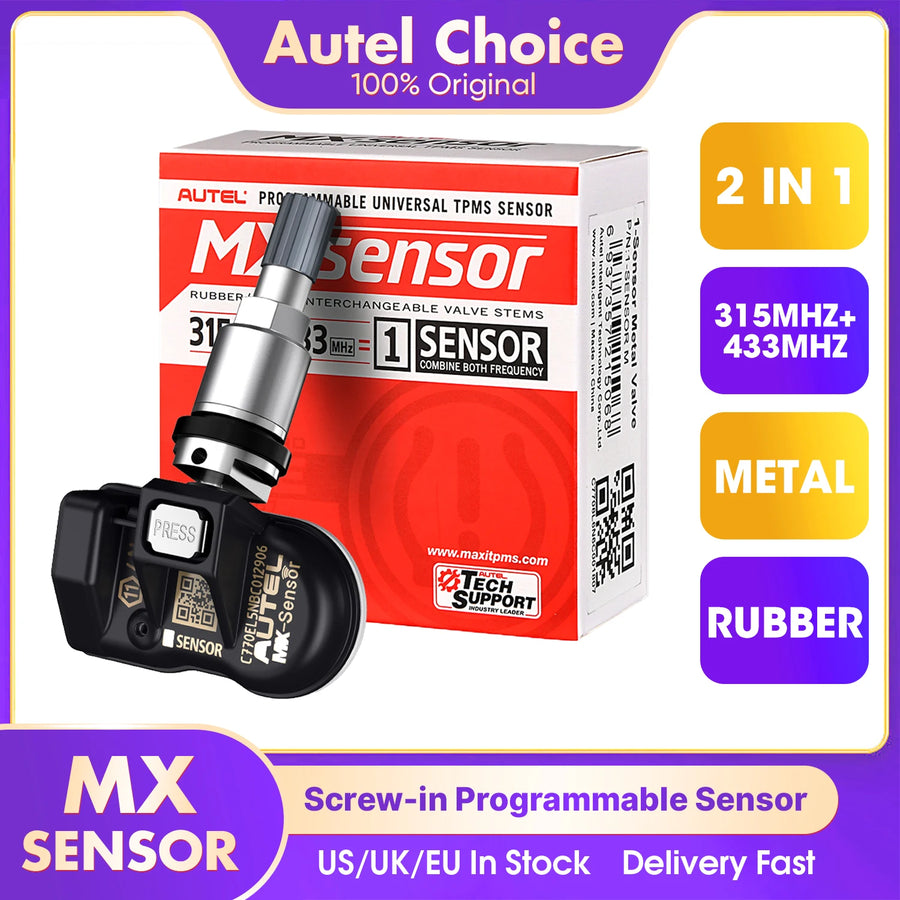 Autel MX-Sensor 315MHz/433MHz Programmable TPMS Sensor