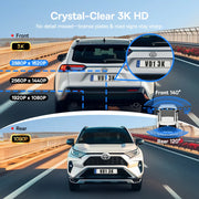 Baseus 3K Dual Dash Cam with GPS