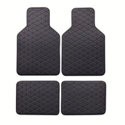 4-Piece Waterproof PU Leather Car Floor Mat Set