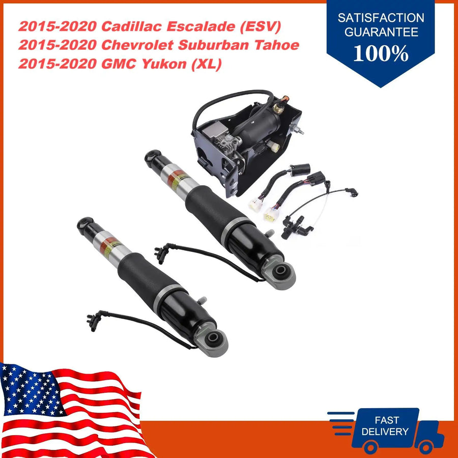 Rear Air Shock Absorber & Compressor Kit for Chevrolet Suburban/Tahoe 2015-2020