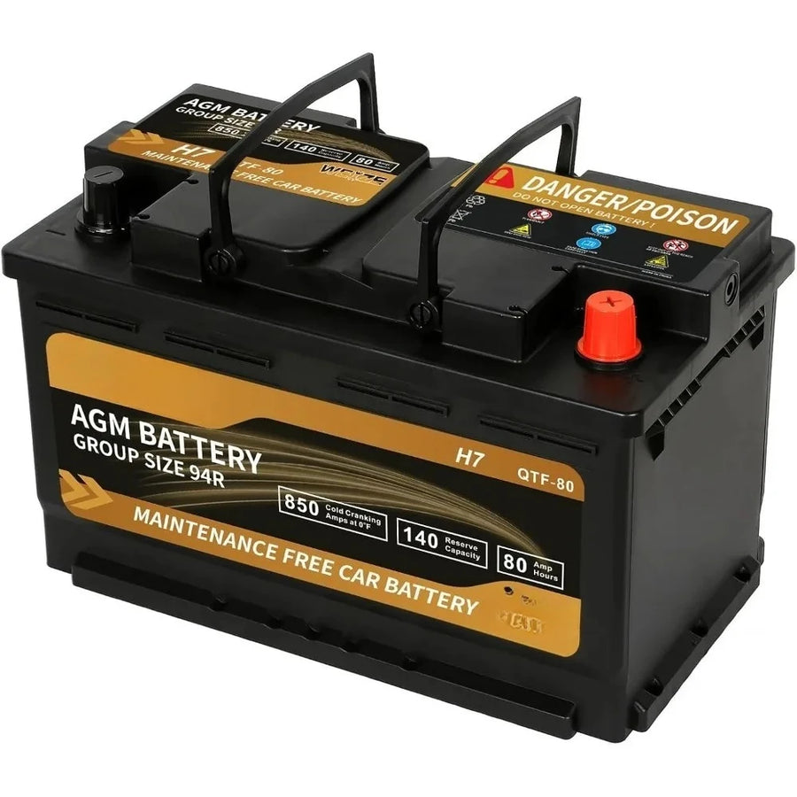 H7 Group 94R 12V 80Ah AGM Automotive Battery - 850 CCA