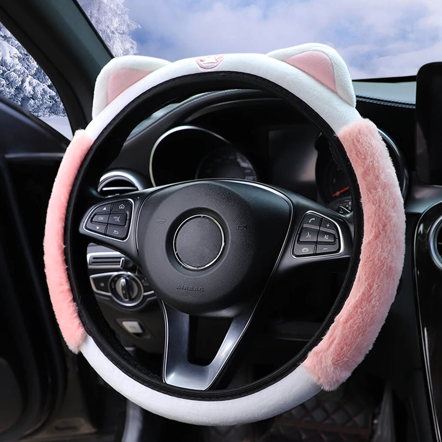Steering Wheel Cover – plush, 15INCH, 15INCH