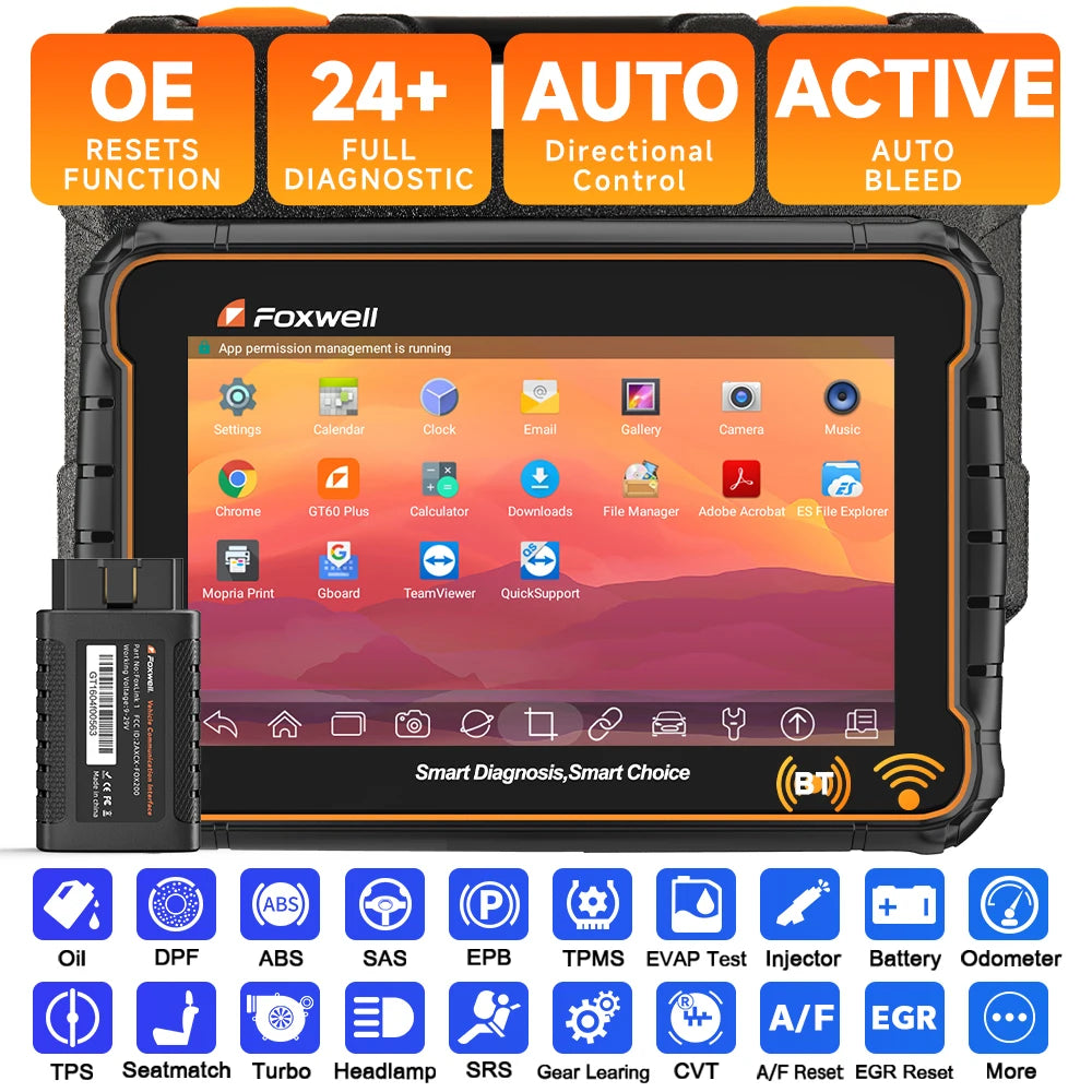 Foxwell GT60 All-System OBD2 Scanner with 24 Service Functions
