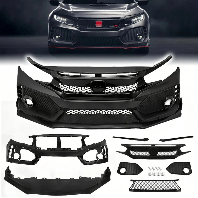 Type R-Style Front Bumper Kit – 2016–2018 Honda Civic Sedan