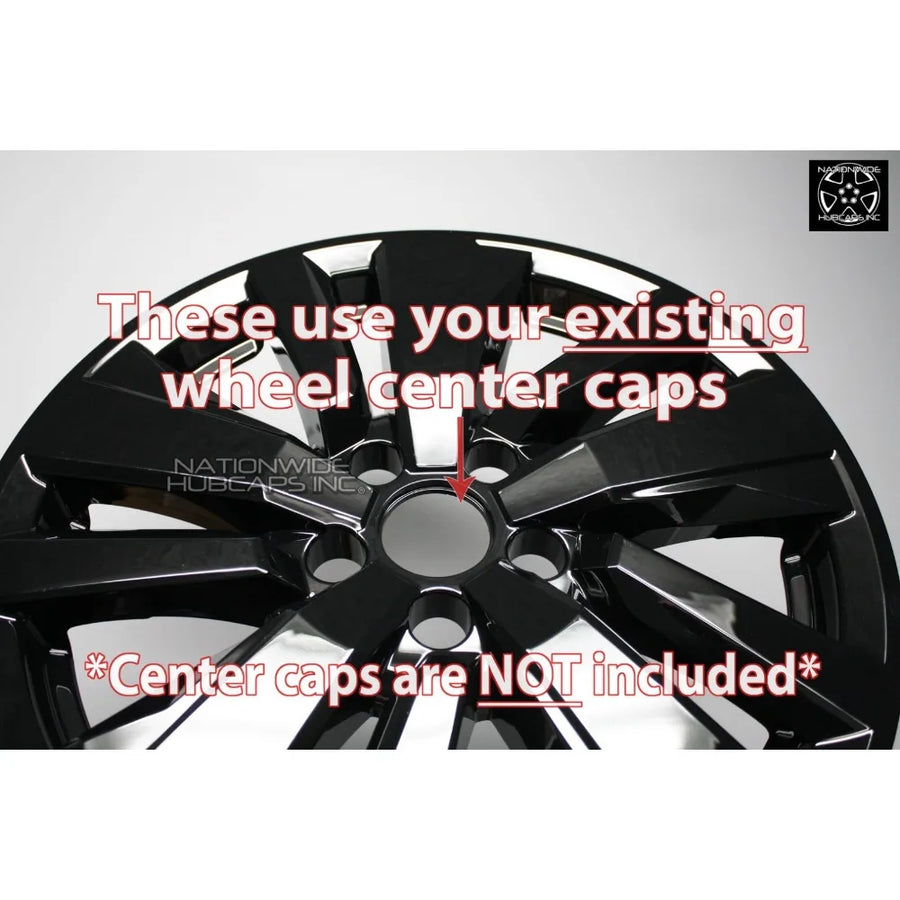 Black Wheel Skin & Hub Cap Set for 2022 Nissan Pathfinder