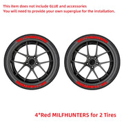 4-Piece 3D PVC Tire Letter Decal Set
