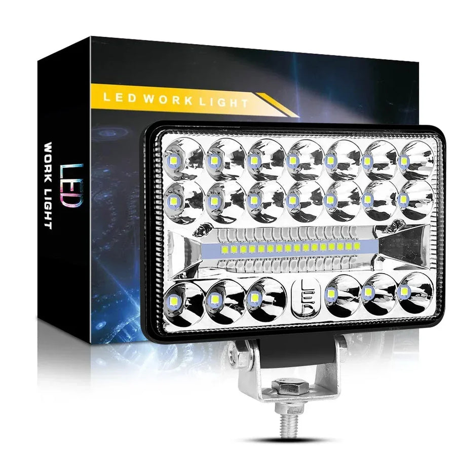 2-Piece 4-Inch/5-Inch/6-Inch/7-Inch LED Work Light Bar – Spot/Flood Combo, 12V–24V