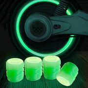 Glow-in-the-Dark Tire Valve Cap Set