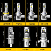 2-Piece H4/H11/H13/H16/9005/9006 LED Headlight Bulb – 6000K, CANBUS, High/Low Beam