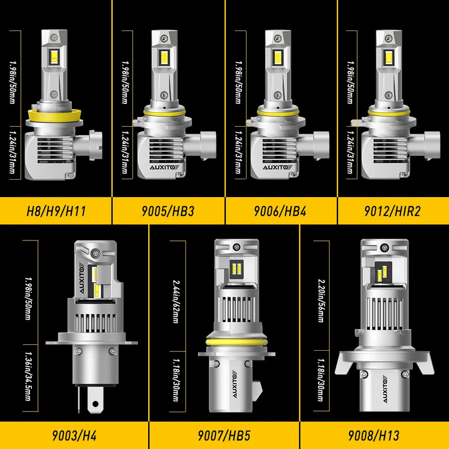 H4/H11/H13/H16/9005/9006 LED Headlight Bulb – 6000K, CANBUS, High/Low Beam