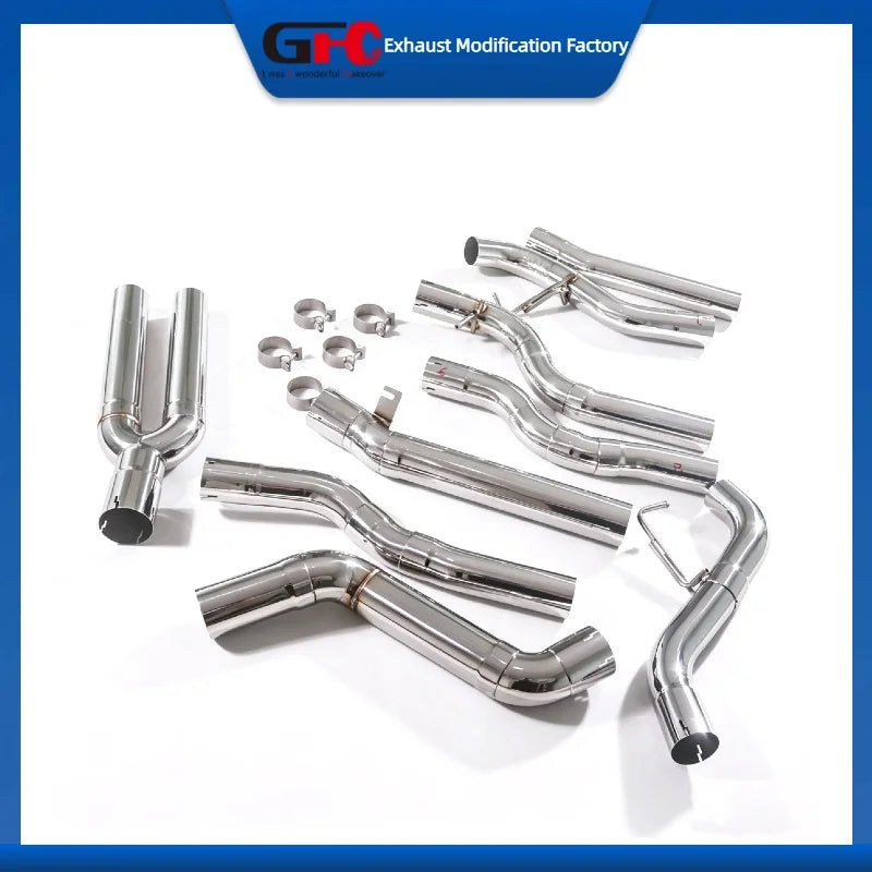 Stainless Steel Straight-Pipe Exhaust Section for BMW M240i 2022-2024