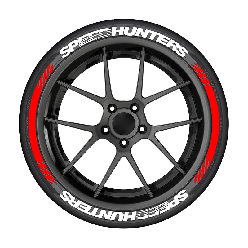 Universal 4PCS Speedhunters 3D Thickened Tire Stickers Car Wheel Rim Decals Waterproof Without Glue Auto Racing Exter