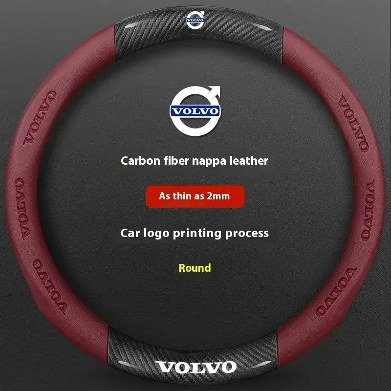 Carbon-Fiber-Leather Steering Wheel Cover – Select Volvo Models