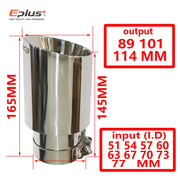 Universal Beveled Stainless Steel Exhaust Tip