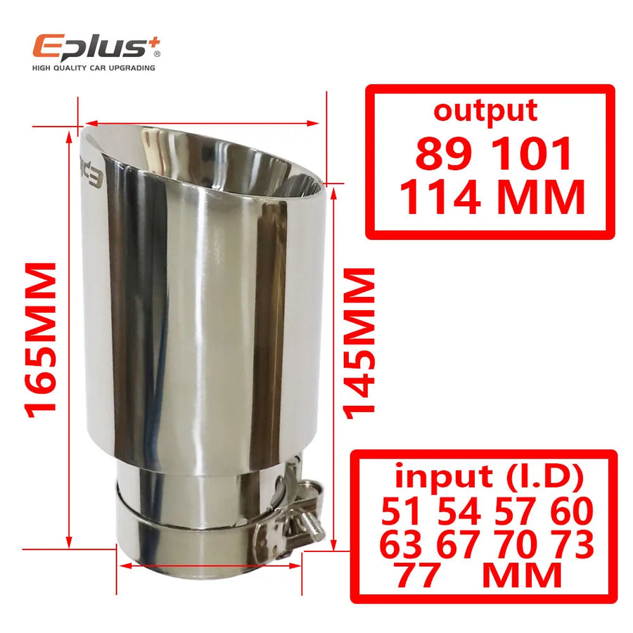 Universal Beveled Stainless Steel Exhaust Tip