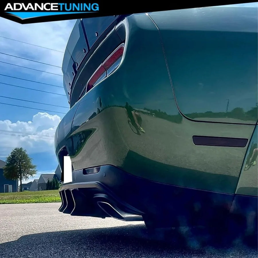 Matte Black Rear Bumper Diffuser for 2015–2023 Dodge Challenger