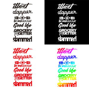 1set JDM Reflective Car Sticker Moto Racing Decor Vinyl Decal