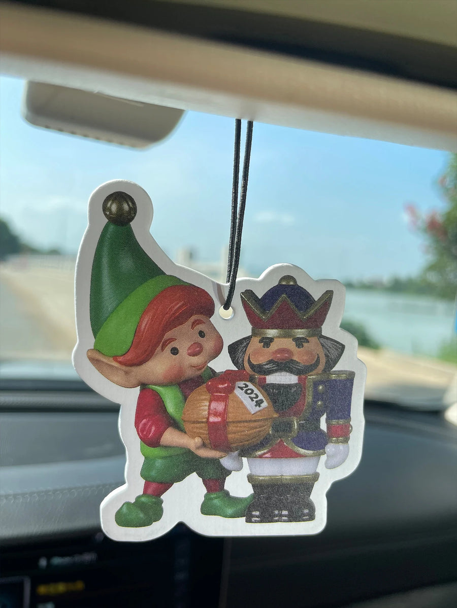 2024 Christmas Elf & Nutcracker Gift Box Hanging Car Air Freshener