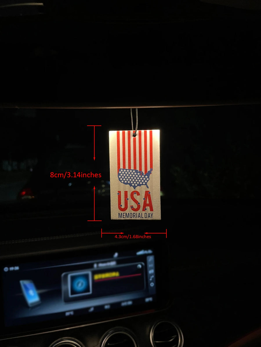 USA Memorial Day Patriotic Hanging Car Air Freshener