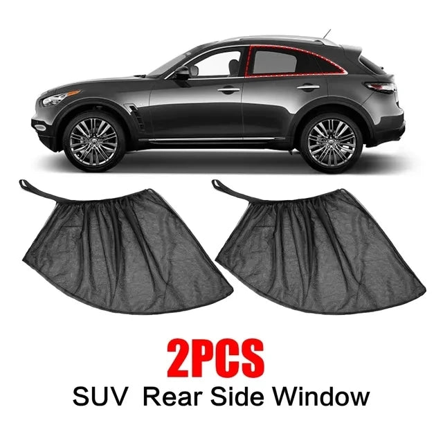 Universal Mesh Side-Window Sunshade Pair for Cars and SUVs