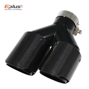 Universal Y-Shaped Dual-Outlet Carbon-Fiber & Stainless Steel Exhaust Tip